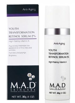 M.A.D Skincare Youth Transformation Retinol Serum 2% 30gm 