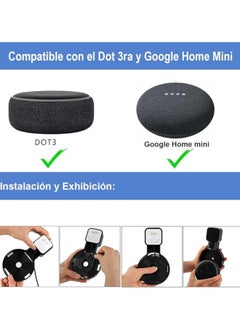 General Dot 3 Stand, Wall Mount Bracket for Google Home Mini. Dot 3 base accessory with integrated cable management  - Image 3