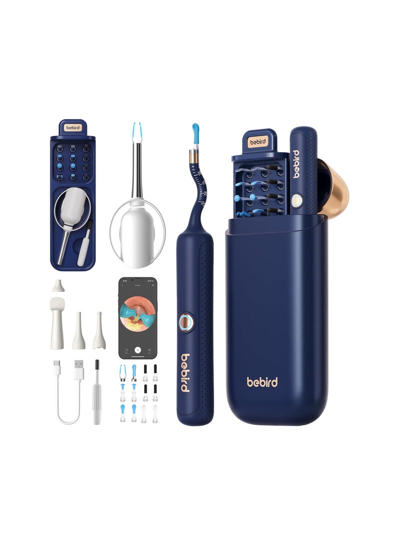 Bebird Earsight Plus: Ear Wax Removal Tool Camera & Light, Visual Earwax Cleaner with Cleaning Kit As Spade/Spoon/Picker/Tweezers Clean Ears for Family, Ear-Scope Wireless WiFi Connect (Dark Blue)  - Image 1