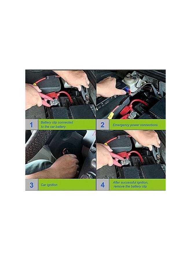 MUNTAQI High Power 12V Car Jump Starter – 20000mAh Portable Battery Booster Pack with Smart Clamps, Power Bank Charger, Emergency LED Flashlight, 12V DC Output for Cars, SUVs, Trucks, and Motorcycles - Image 3