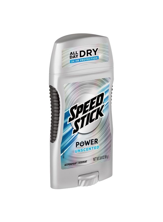 Speed Stick Power Antiperspirant Deodorant for Men, Unscented - 3 Ounce - Image 4