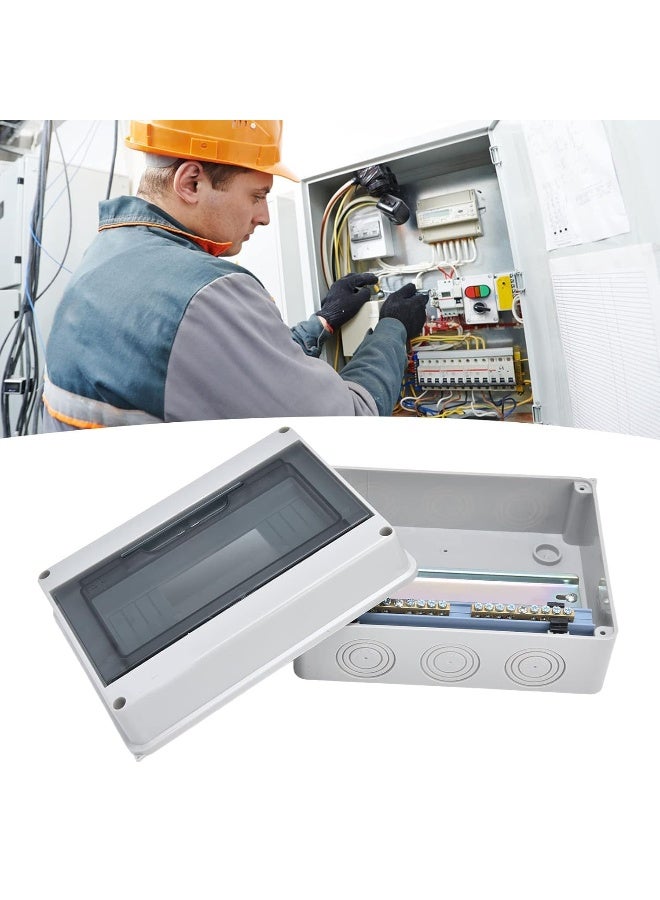 Melfi Ip65 Abs Transparent Cover Electrical Box  Waterproof Distribution Protection Box For Circuit Breaker, Indoor Wall-Mount, And Din Rail Power Switch Control (18 Way) - Image 5