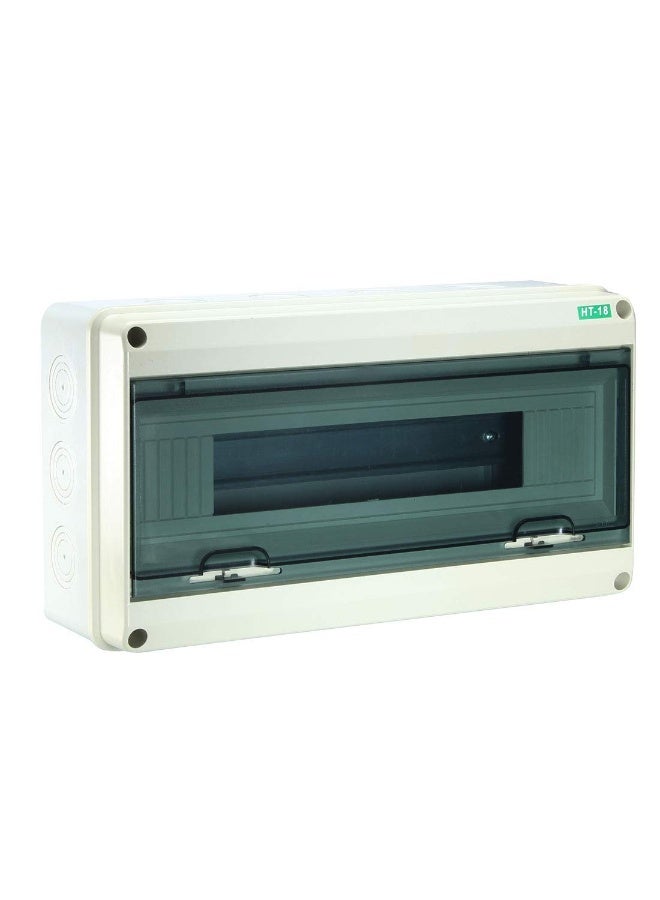 Melfi Ip65 Abs Transparent Cover Electrical Box  Waterproof Distribution Protection Box For Circuit Breaker, Indoor Wall-Mount, And Din Rail Power Switch Control (18 Way) - Image 1