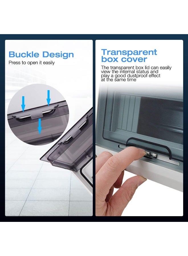 Melfi Ip65 Abs Transparent Cover Electrical Box  Waterproof Distribution Protection Box For Circuit Breaker, Indoor Wall-Mount, And Din Rail Power Switch Control (18 Way) - Image 4