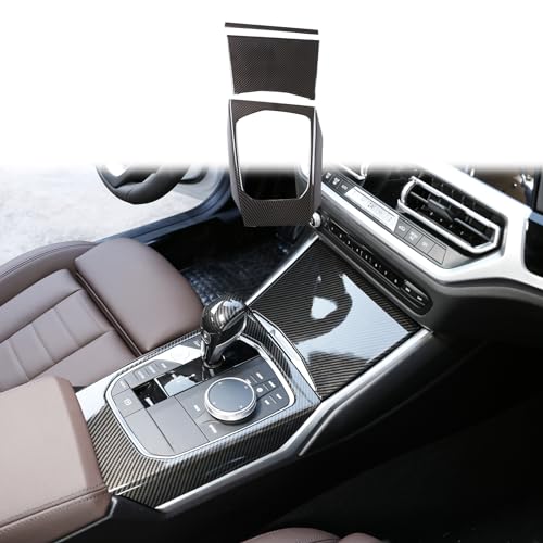 TINKI Car Center Console Gear Shift Panel Cover Trim Compatible for BMW 3 Series 3GT G20 G21 G22 G23 G26 G28 2019 2020 2021 2022 2023 2024 2025 Interior Accessories (ABS Plastic, Carbon Fiber) - Image 4