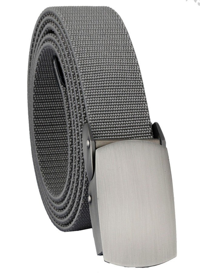 moonsix Elastic Belts for Men,Tactical Military Style Webbing Stretch Outdoor Belt,Grey - Image 1