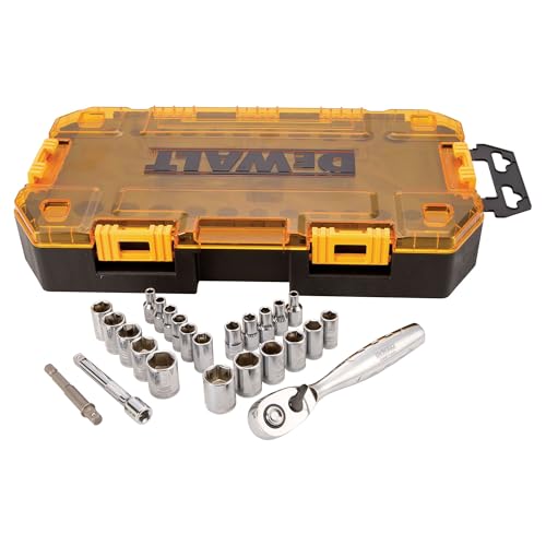 DEWALT Drive Socket Set SAEMetric 14Inch Drive 25Piece DWMT73805 - Image 1