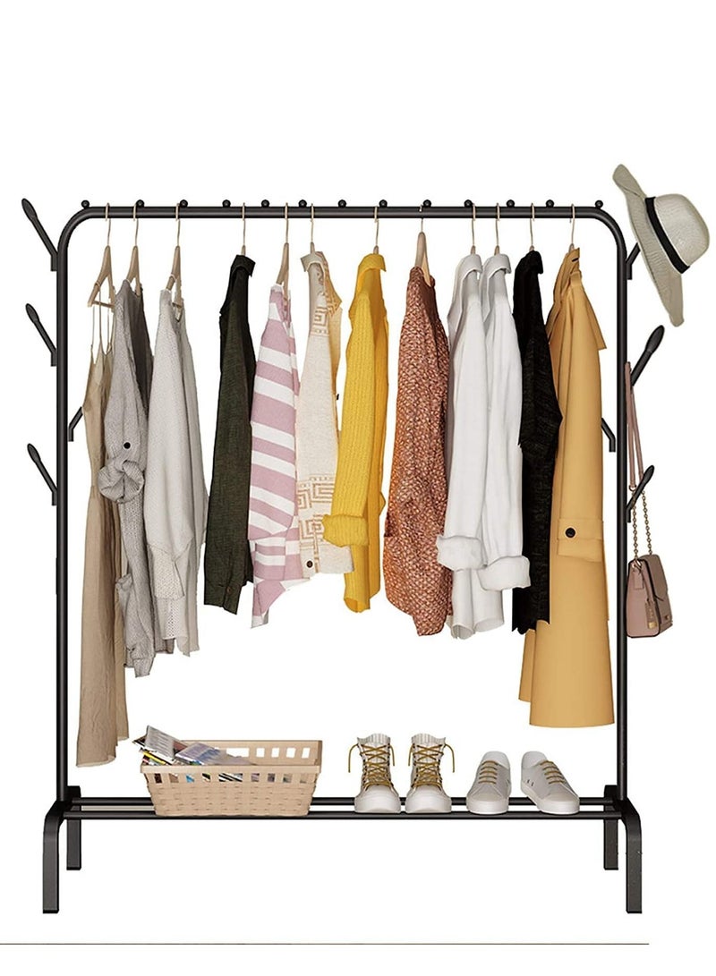 SKY-TOUCH Floor Standing Cloth Rack Clothes Hanger Garment Rack Metal Clothes Rail - Image 1