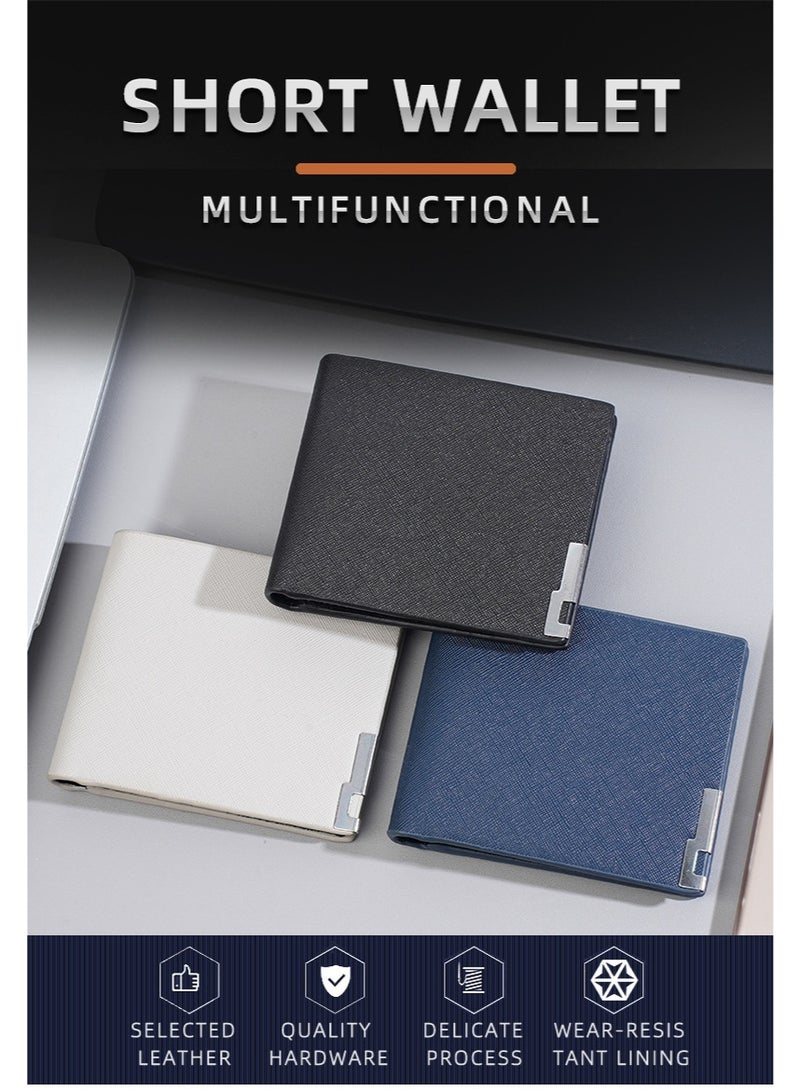 Wallet for Men, Short Slim Purse Bi-fold RFID Blocking Card Holders Gift - Image 2