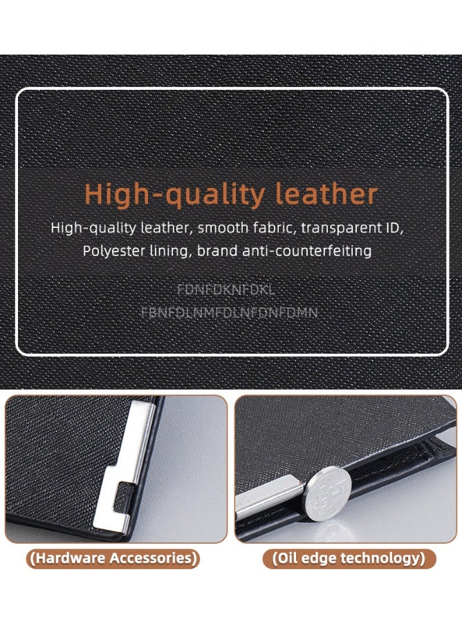 Wallet for Men, Short Slim Purse Bi-fold RFID Blocking Card Holders Gift - Image 4