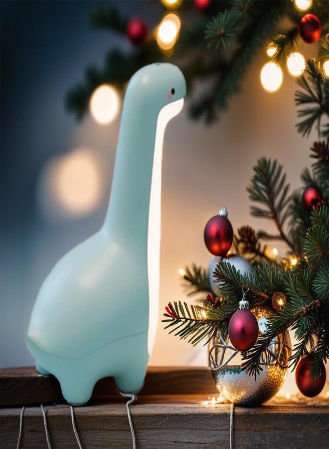 ipalmay Dinosaur Night Light, Adjustable Night Lamp for Kids Girls Boys, USB Rechargeable Touch Control Bedside Sleep Lamp, Cute Dinosaur Birthday Gifts for Toddlers,Teens, Friends, Blue - Image 1