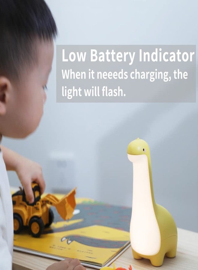ipalmay Dinosaur Night Light, Adjustable Night Lamp for Kids Girls Boys, USB Rechargeable Touch Control Bedside Sleep Lamp, Cute Dinosaur Birthday Gifts for Toddlers,Teens, Friends, Blue - Image 4