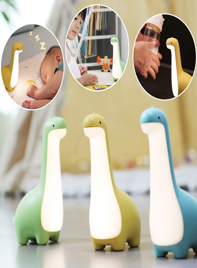 ipalmay Dinosaur Night Light, Adjustable Night Lamp for Kids Girls Boys, USB Rechargeable Touch Control Bedside Sleep Lamp, Cute Dinosaur Birthday Gifts for Toddlers,Teens, Friends, Blue - Image 2
