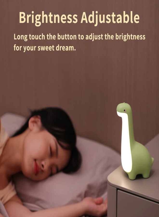 ipalmay Dinosaur Night Light, Adjustable Night Lamp for Kids Girls Boys, USB Rechargeable Touch Control Bedside Sleep Lamp, Cute Dinosaur Birthday Gifts for Toddlers,Teens, Friends, Blue - Image 3