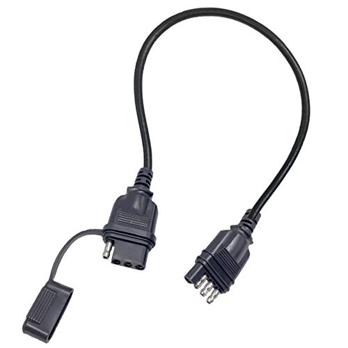 CARROFIX 4 Way Flat Trailer End Connector with 32-Inch Jacketed Cable Wire 4 Pin Trailer Wiring Extension - Image 1