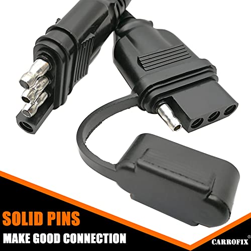 CARROFIX 4 Way Flat Trailer End Connector with 32-Inch Jacketed Cable Wire 4 Pin Trailer Wiring Extension - Image 4