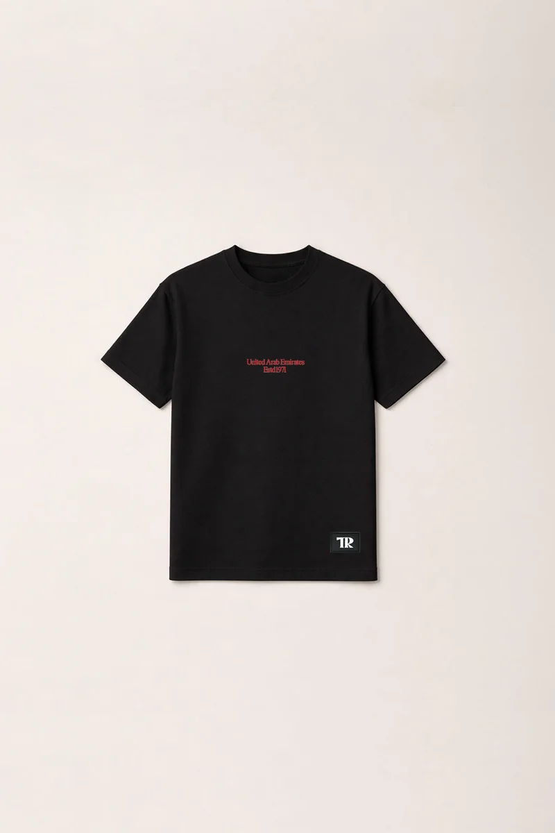 Terribly Real POSTAGE MINI - The Emirates Edition | Black T-Shirt