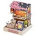 Kisoy Dollhouse Miniature with Furniture Kit DIY 3D Wooden DIY House Kit with Dust Cover Handmade Tiny House Toys for Teens Adults Gift Sakura Noodles Shop - Image 2