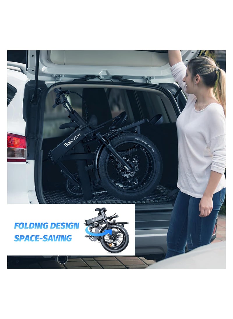 Baicycle Electric Bike Mountain bike 48V 15.3Ah Removable Battery 32Km/H with 750W Brushless Motor 7-Speed 20inchTires Front Fork Suspension Black  - Image 5