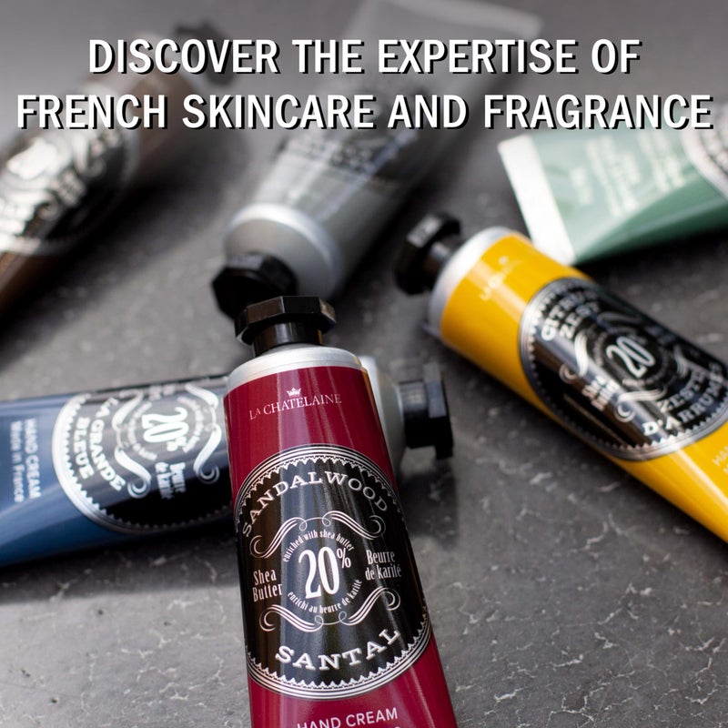 La Chatelaine 20% Shea Butter Hand Cream Travel Size, Men, Unisex, Organic Argan Oil, Moisturizing, Nourishing, Extra-Rich Hand Lotion, Made in France, Paraben Free, 1 oz / 30ml (Vetiver Cedar) - Image 4