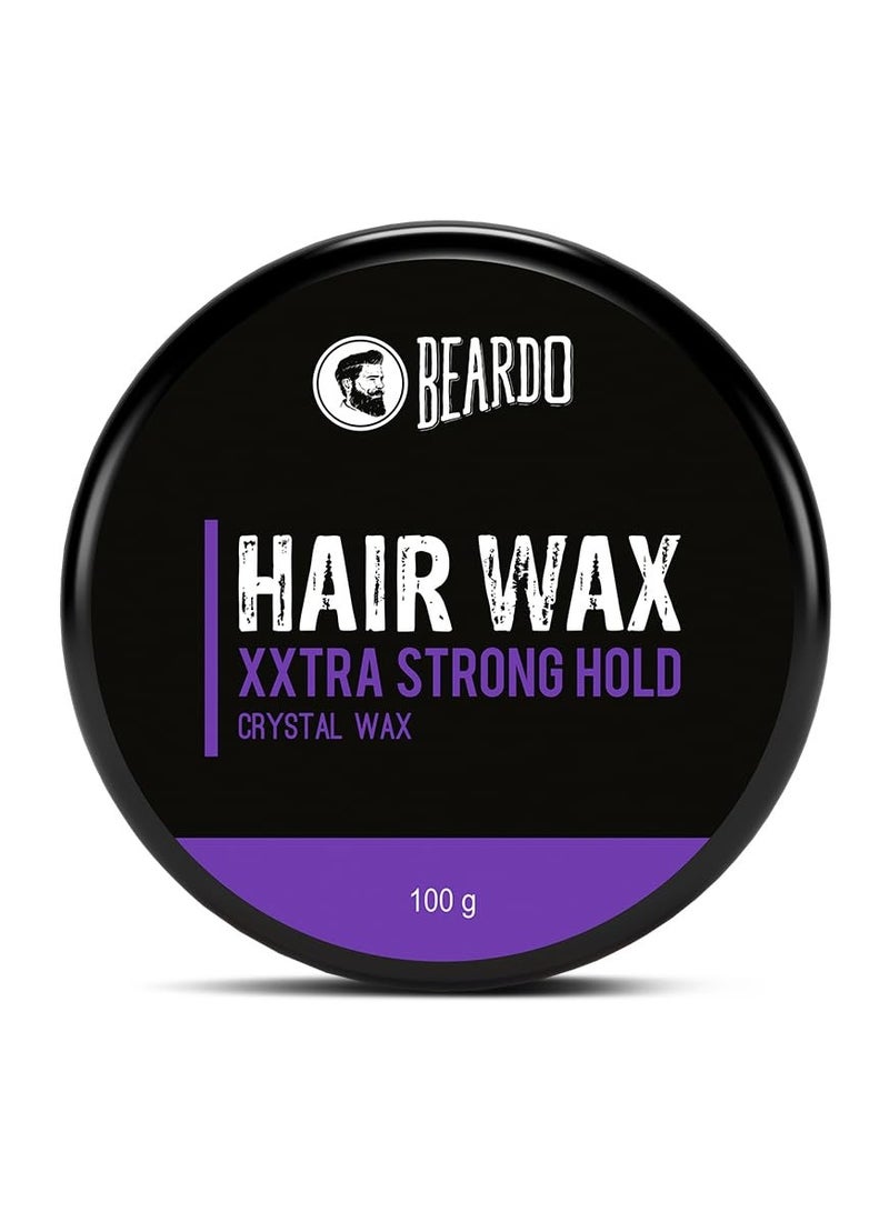 BEARDO Xxtra Stronghold Hair Wax, 100 gm | Crystal Hair Wax for Men | Hair Wax Men | Hair Styling Wax for Glossy Finish & Shine | Extra Strong Hold Wax - Image 1