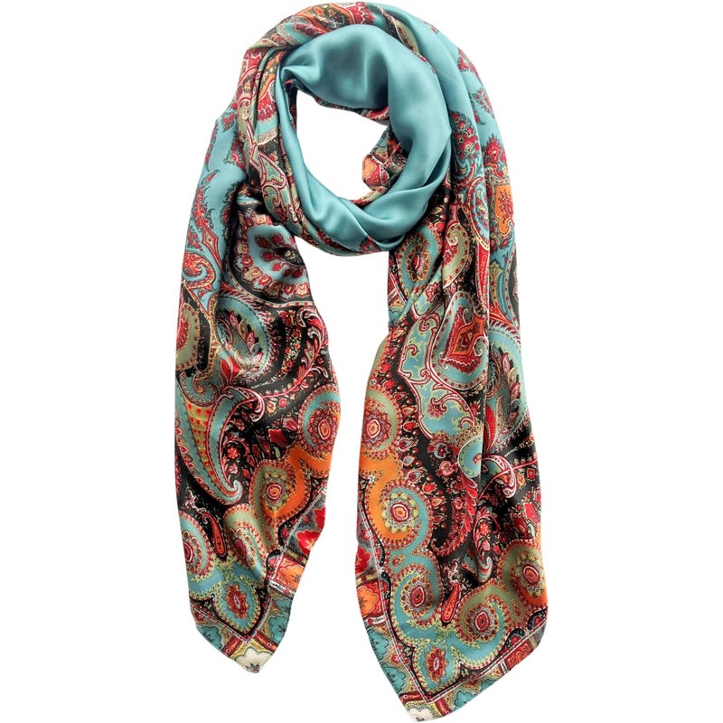 FONYVE Long Silk Like Scarf Lightweight Satin Scarves Large Sunscreen Shawl Wrap for Women - Image 1