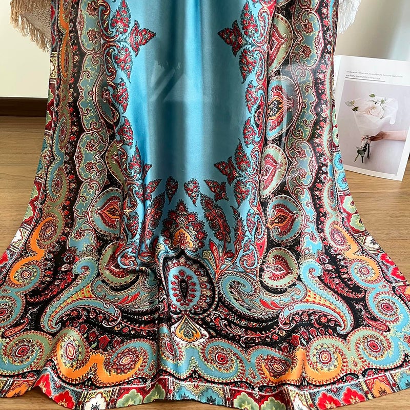 FONYVE Long Silk Like Scarf Lightweight Satin Scarves Large Sunscreen Shawl Wrap for Women - Image 5