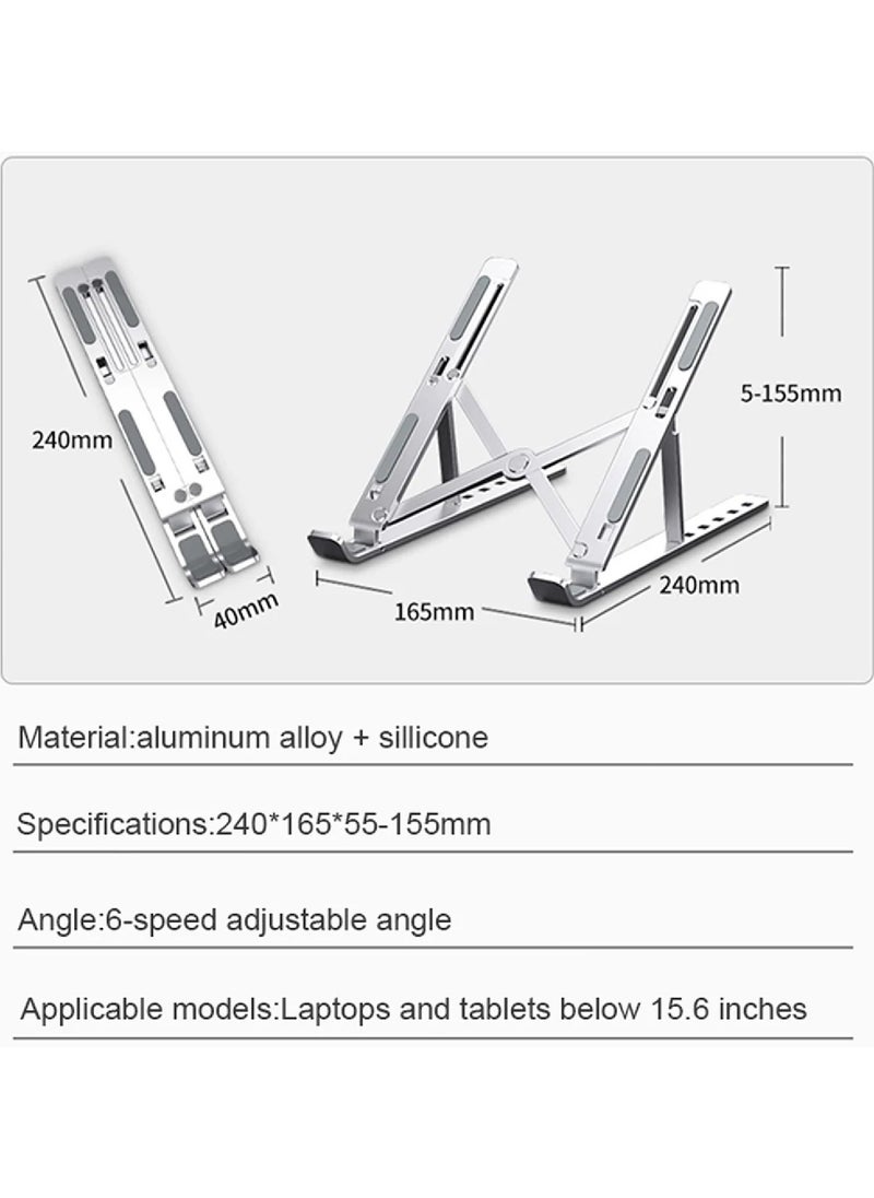 LIMITLESS Laptop Stand Foldable 10-level Adjustable Stand, Ventilation, Heat Dissipation, Aluminum Alloy + silicone  - Image 5