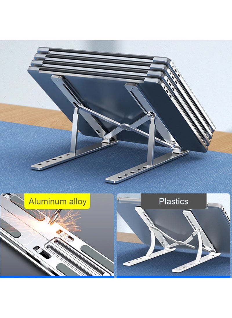 LIMITLESS Laptop Stand Foldable 10-level Adjustable Stand, Ventilation, Heat Dissipation, Aluminum Alloy + silicone  - Image 4