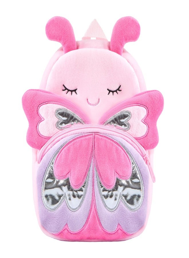 NICE CHOICE Cute Toddler Backpack Toddler Bag Plush Animal Cartoon Mini Travel Bag for Baby Girl Boy 2-6 Years, Little Butterfly-pink, Modern, Custom - Image 1