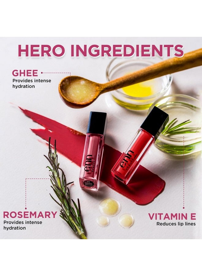 ENN Long Lasting Semi Matte Liquid Lipsticks With 12 Hour Coverage Transferproof Highly Pigmented Goodness Of Natural Ingredients With Intense Color Compact (Pack Of 5) - Image 5