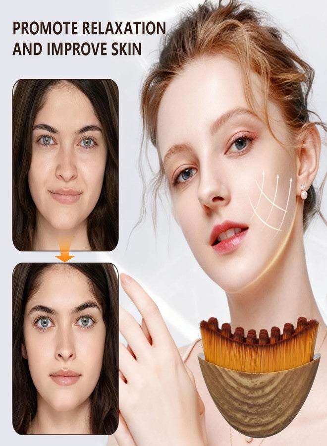 DMwespe 3 Pack Lymphatic Contour Face Brush, Lymphatic Drainage Contour Face Brush Massager with Prtective Case, Fit The Skin Precisely - Image 4