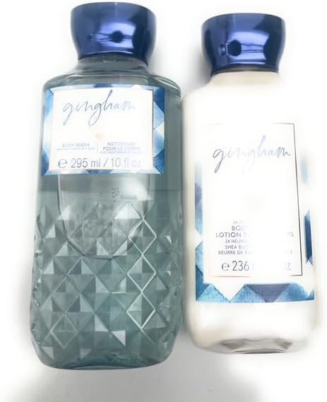GINGHAM BATH BODY LOTION AND WASH SET