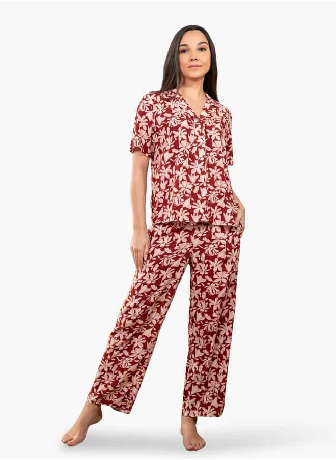 أدريا Ss Classic Long Pj Set For Female