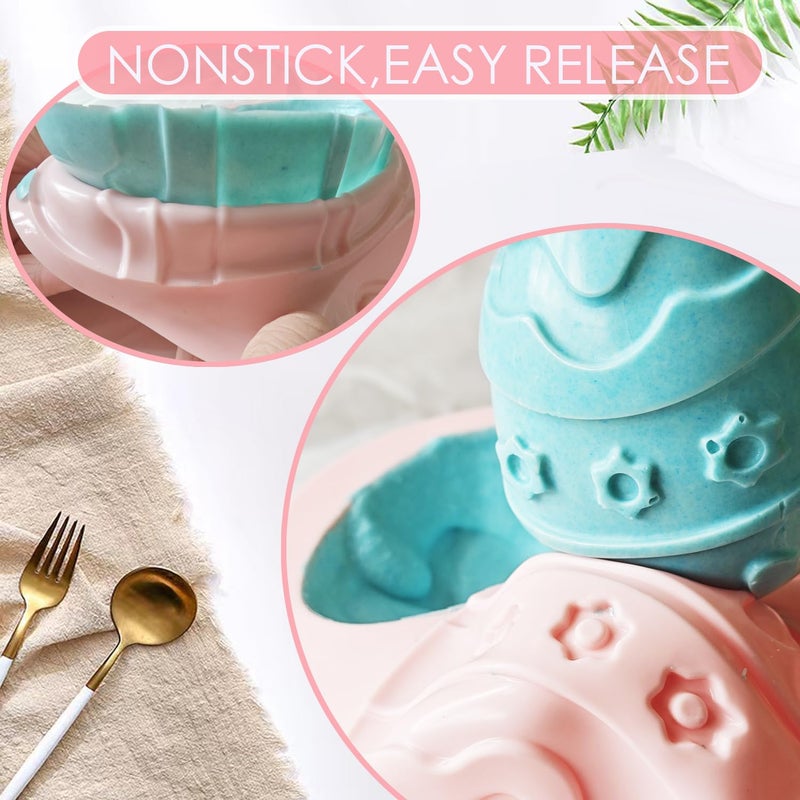 EASHOPBAL Easter Chocolate Molds Silicone Large, 3.5" Easter Egg Molds for Chocolate Baking Soap Gummy Candy Resin Wax Melts Ice Cube Jelly - Image 3