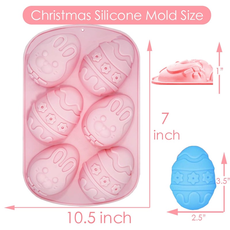 EASHOPBAL Easter Chocolate Molds Silicone Large, 3.5" Easter Egg Molds for Chocolate Baking Soap Gummy Candy Resin Wax Melts Ice Cube Jelly - Image 4