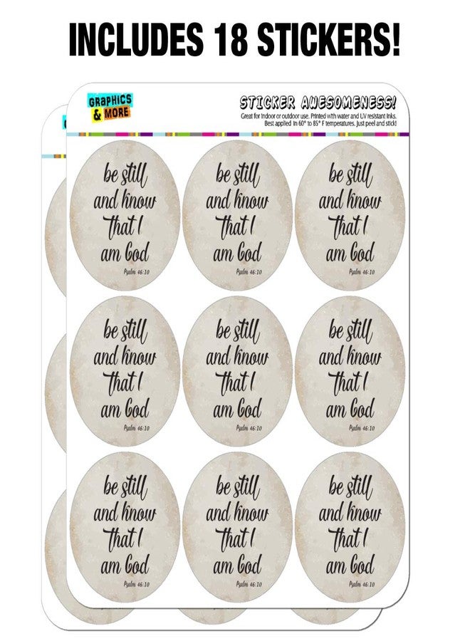 GRAPHICS & MORE Be Still and Know That I am God Psalm Inspirational Christian Planner Calendar Scrapbooking Crafting Stickers - Image 3