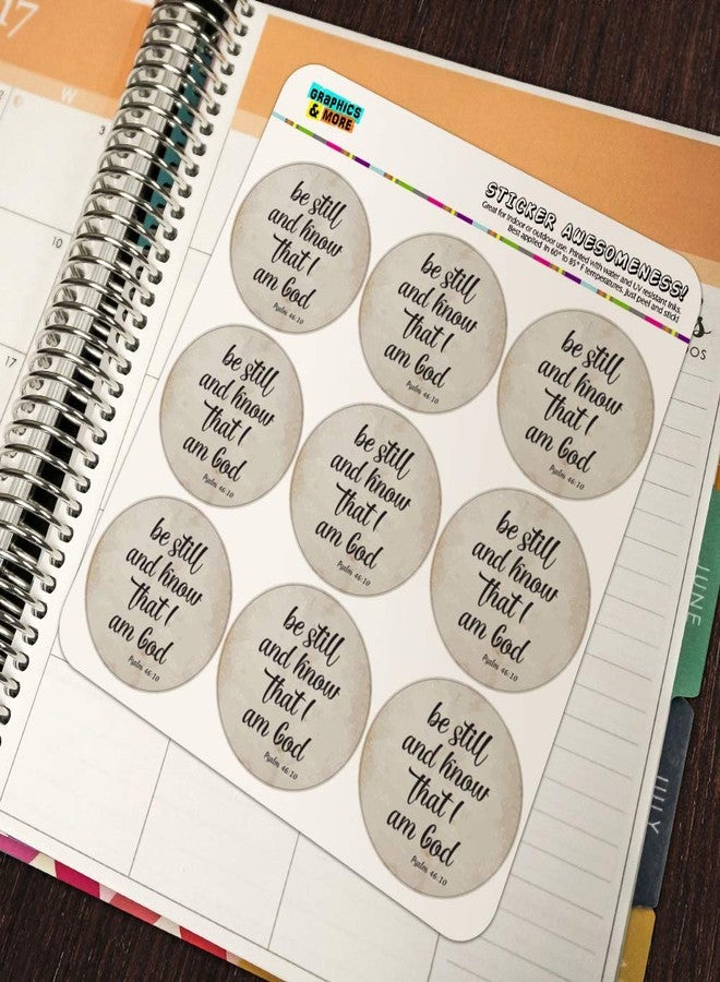 GRAPHICS & MORE Be Still and Know That I am God Psalm Inspirational Christian Planner Calendar Scrapbooking Crafting Stickers - Image 5