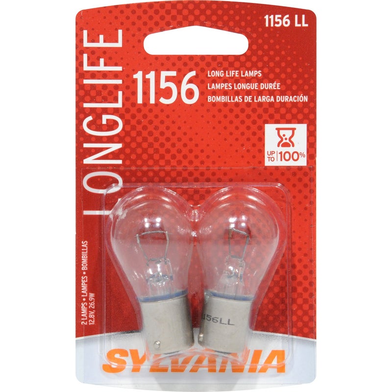 SYLVANIA 1156 Long Life Miniature Bulb, (Contains 2 Bulbs)