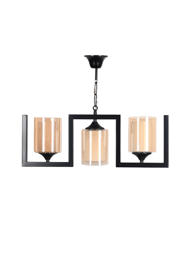 الروضة للإضاءة نجفة نيرما معدن 3 لمبة | نجفة مودرن | الخامة: Metal | :| | اللون:بيج - أسود | المقاس: 38x62 سم