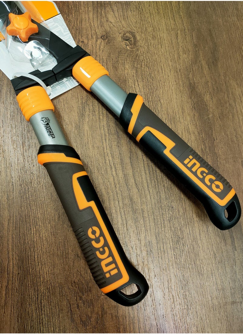 INGCO Hedge shear (Tree shears) with high performance 575mm(23"), Model : HHS6001, Brown with Orange Colour  - Image 5