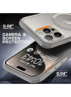 SupCase Unicorn Beetle Mag Case For Iphone 15 Pro 6.1" 2023 Compatible With Magsafe Shockproof Protective Slim Clear Case Gray  - Image 5