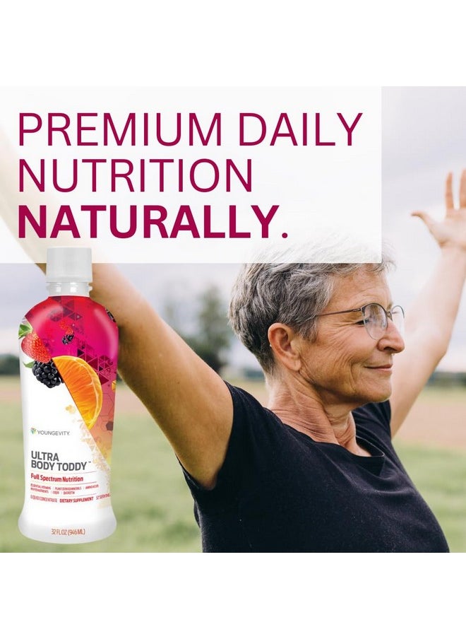 يونغيفيتي Youngevity Ultra Body Toddy™ - مكمل غذائي متعدد الفيتامينات والمعادن يحتوي على أكثر من 100 عنصر غذائي للرجال والنساء - امتصاص معزز - مغذيات نباتية - أحماض أمينية (32 أونصة سائلة، عبوة من قطعتين)  - Image 4