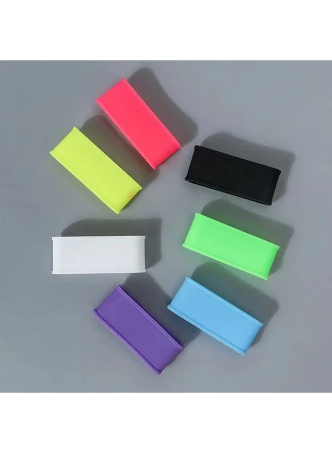 Black 4pcs Non Slip Sweat Absorbent Shock Absorbing Tennis Racquet Grip Handle Wrap - Image 2