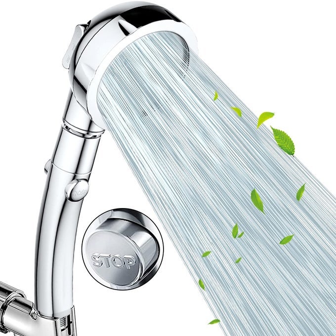 SHOWERHIGH PRESSURE HANDHELD SHOWER HEAD WITH ONOFF PAUSE SWITCH 3SETTINGS WATER SAVING SHOWERHEAD CHROME FINISH BATHROOM 16 GPM SHOWER ACCESSORIE