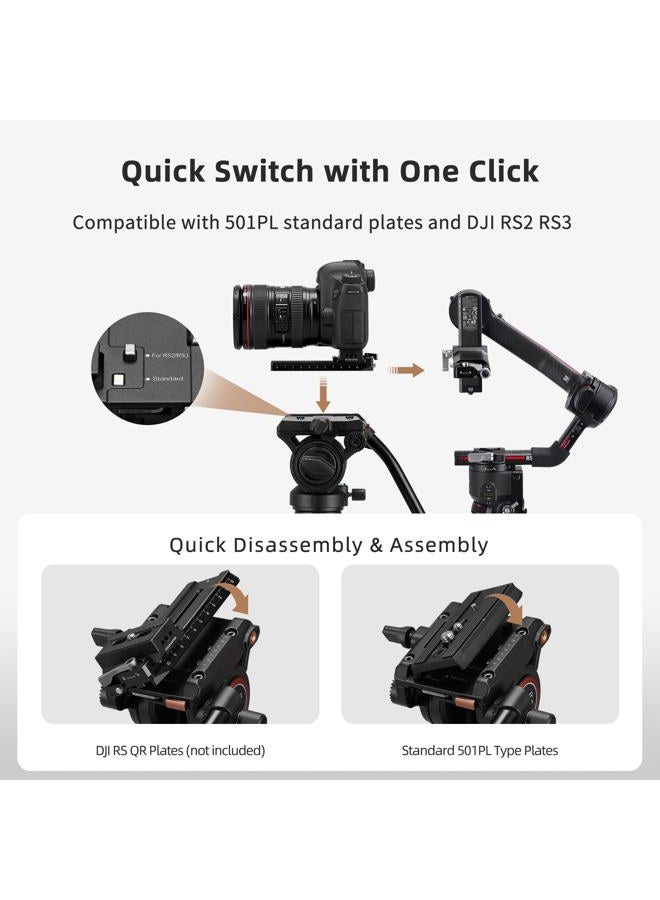 Cayer CF2451 67 Inch Carbon Fiber Video Tripod with Fluid Drag Head, Compact 4 Section DSLR Tripod Converts to Monopod for Canon Nikon Sony DSLR Camera - Image 3