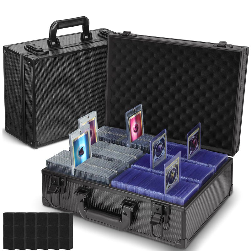 JoyHood Top Loaders Storage Box with Key Lock Holds up to 600 Top loaders or 130 35pt One Touch Trading Card Case Sports Card Storage Box Not for Graded Card - Image 2