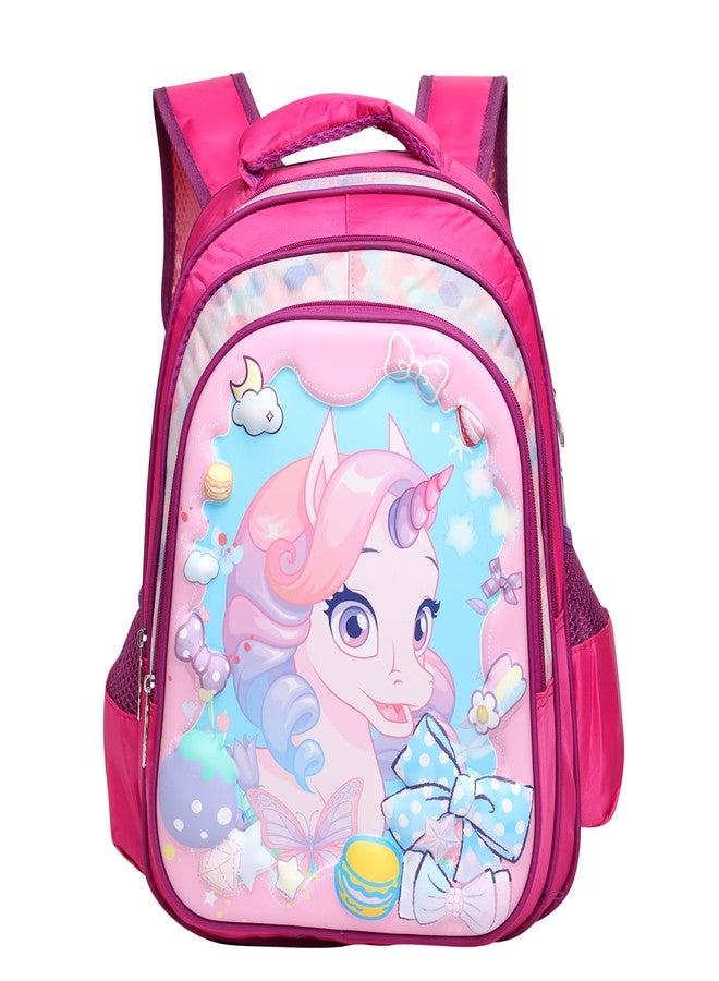 BayBerry Unicorn School Backpack for Girls, Boys and Toddlers, Stylish, Durable, Waterproof, Cute Birthday Gift. (Pink) - Image 1