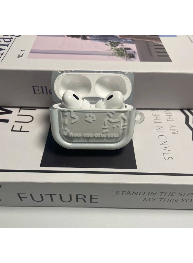 Beiyipin Airpods Pro 2 Case, Compatible With Apple Third-generation Earphones And Second-generation Protective Cover [simple Cat Design] - Image 1