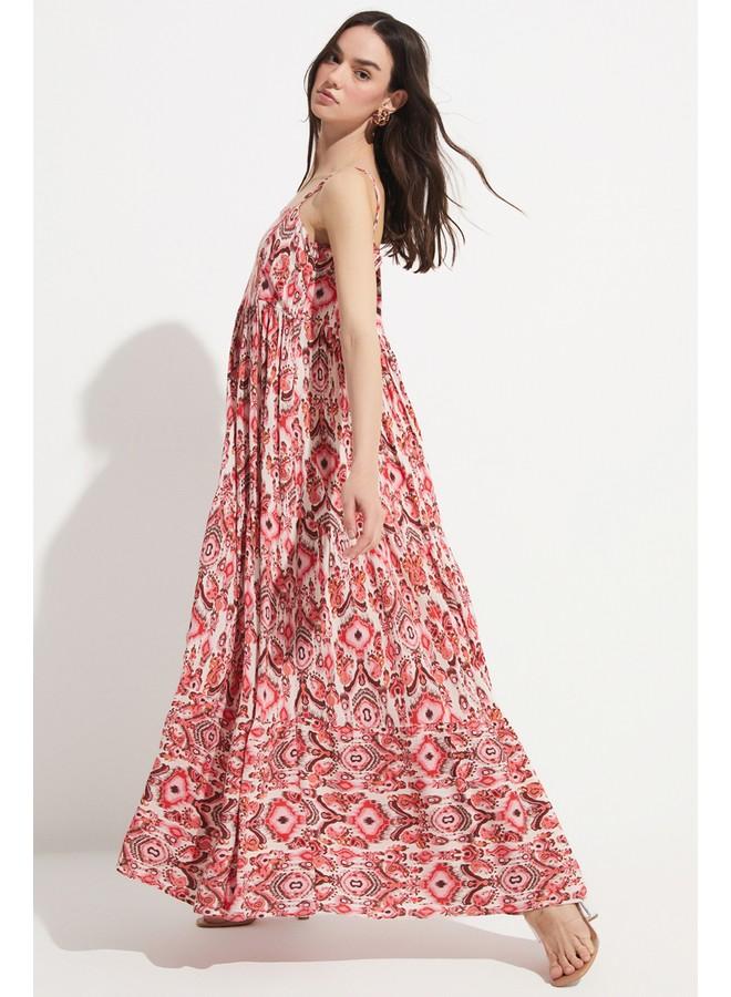 JUNE Printed Tiered Maxi Dress - Image 2